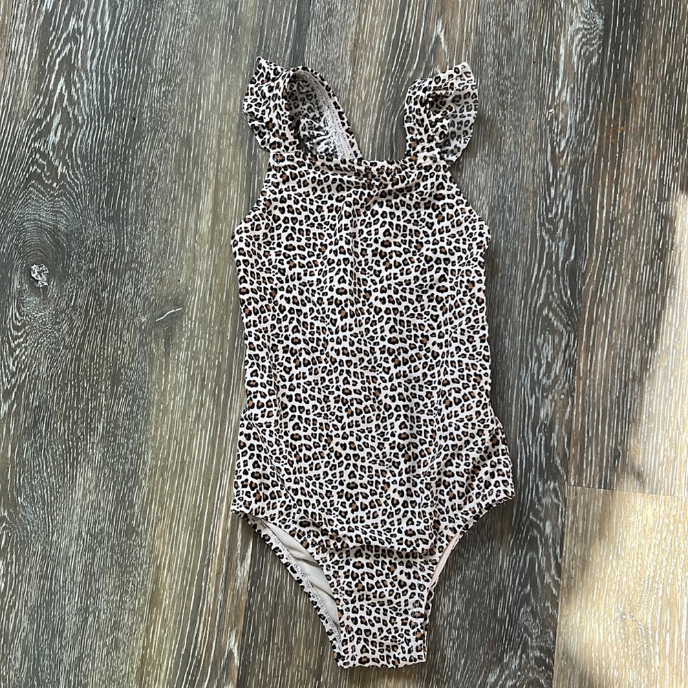 Kids girl leopard print one piece swimsuit from GAP